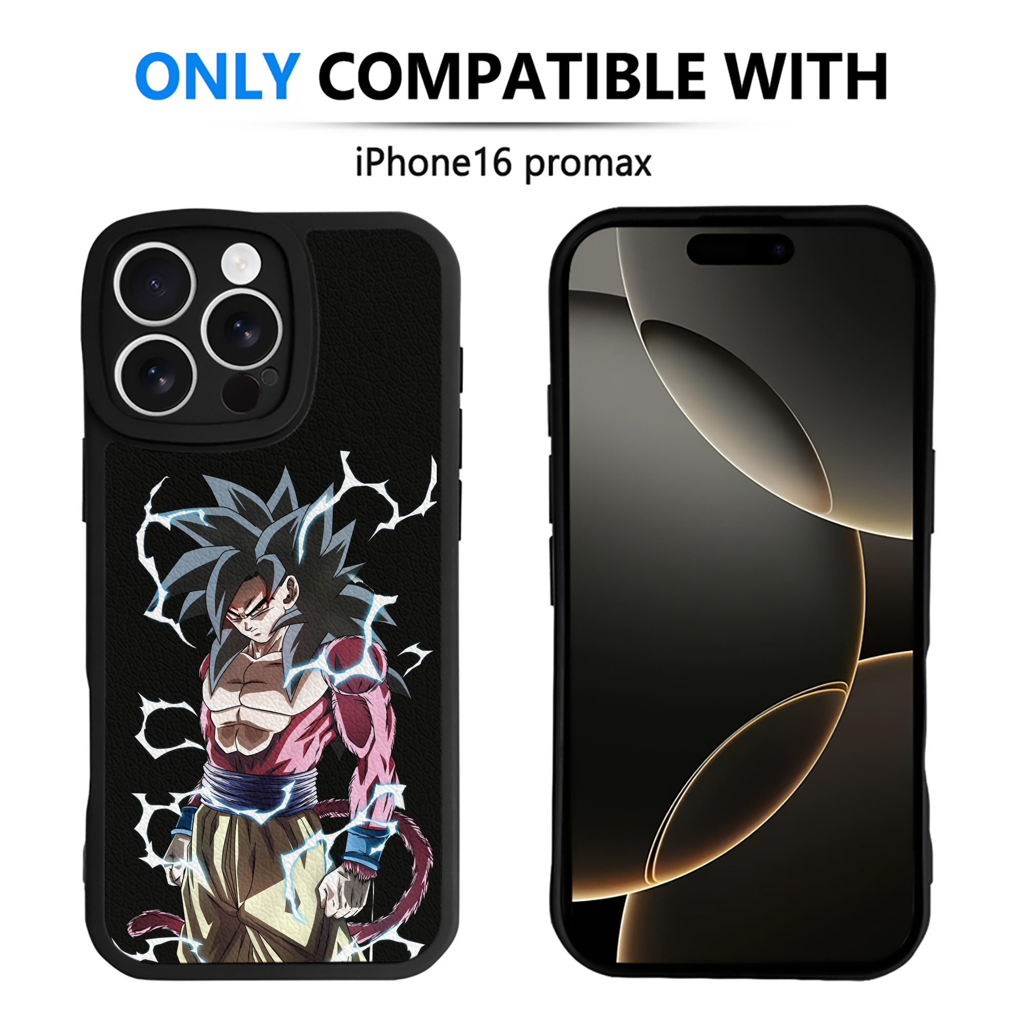 （画像用） ドラゴンボール 孫悟空（そん ごくう）Son Goku カカロット DRAGON BALL Kakarotto 【iPhone 16シリーズ対応】シリコンスマホケース（レザー調） 材質：シリコン